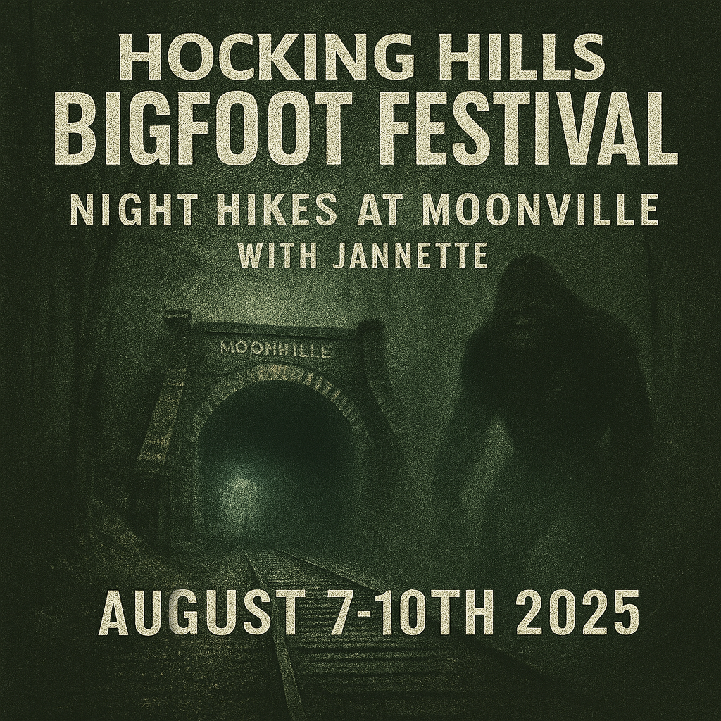 THE HOCKING HILLS BIGFOOT FESTIVAL - August 7th -10th 2025
We are closer than ever to the Wild Heart of the Hocking Hills. Only about 10 miles from Hocking Hills State Parks!
At the Vinton County Fairgrounds, McArthur, Ohio